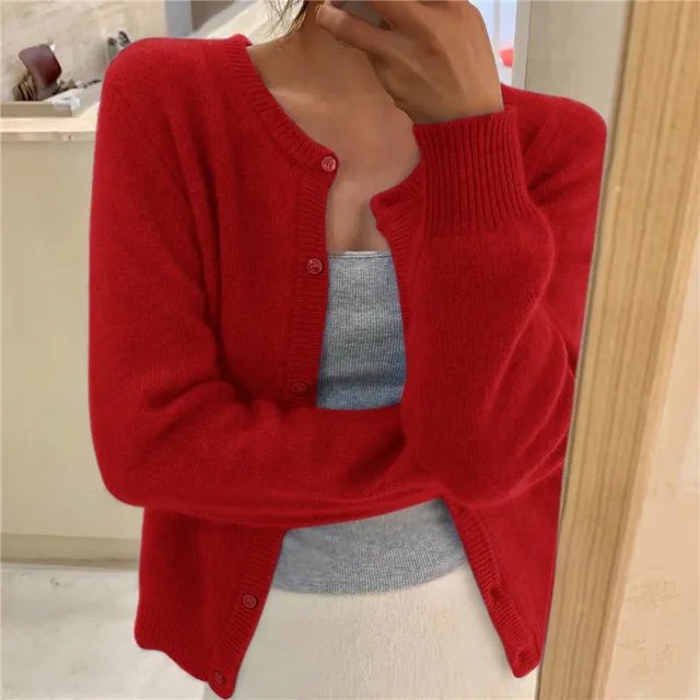 Yasmine soft knit button front cardigan – image 8