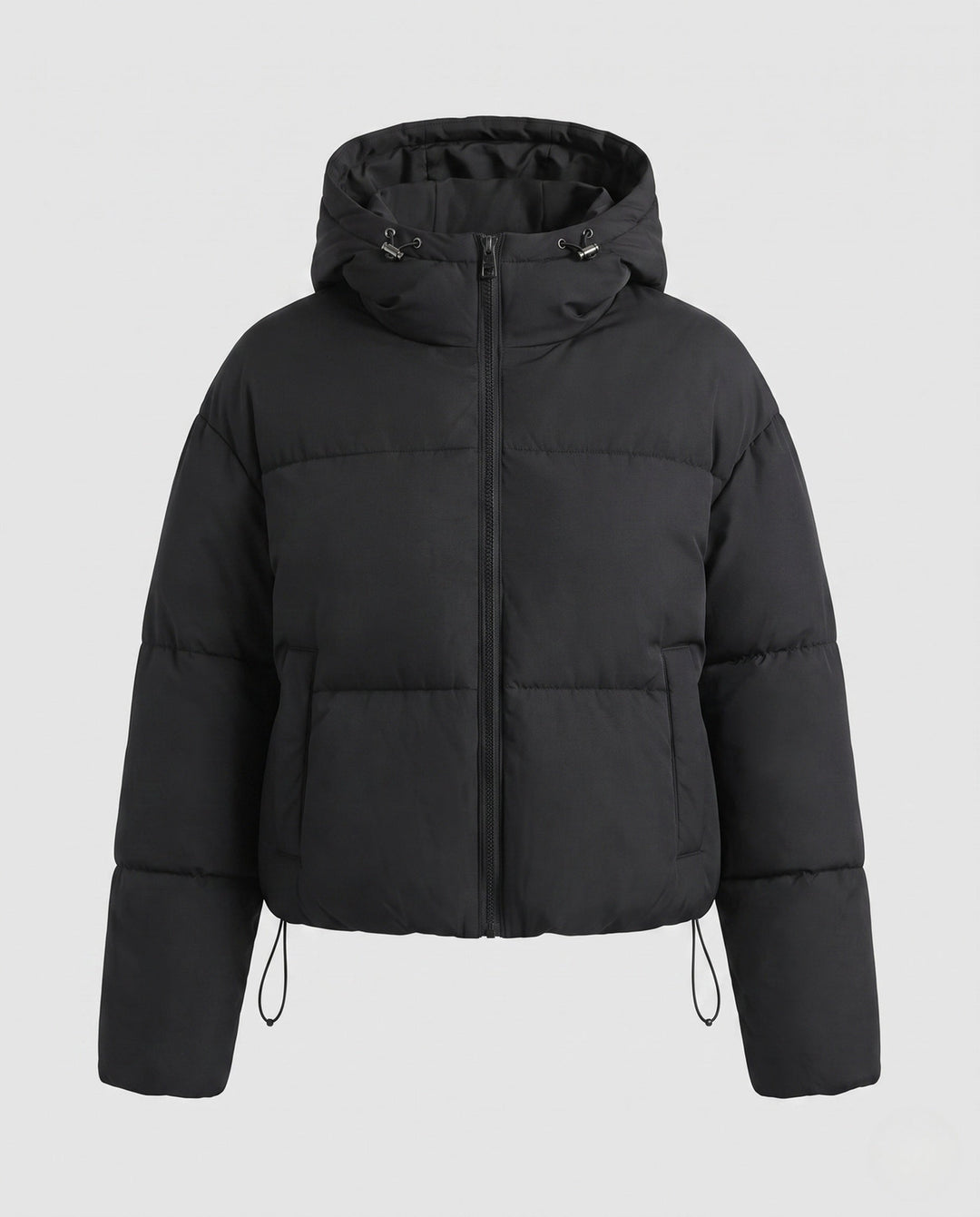 Mariana cropped hooded puffer jacket with metal zipper – image 5