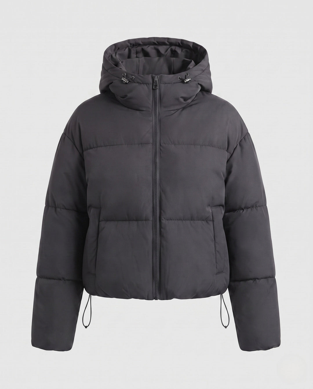 Mariana cropped hooded puffer jacket with metal zipper – image 9