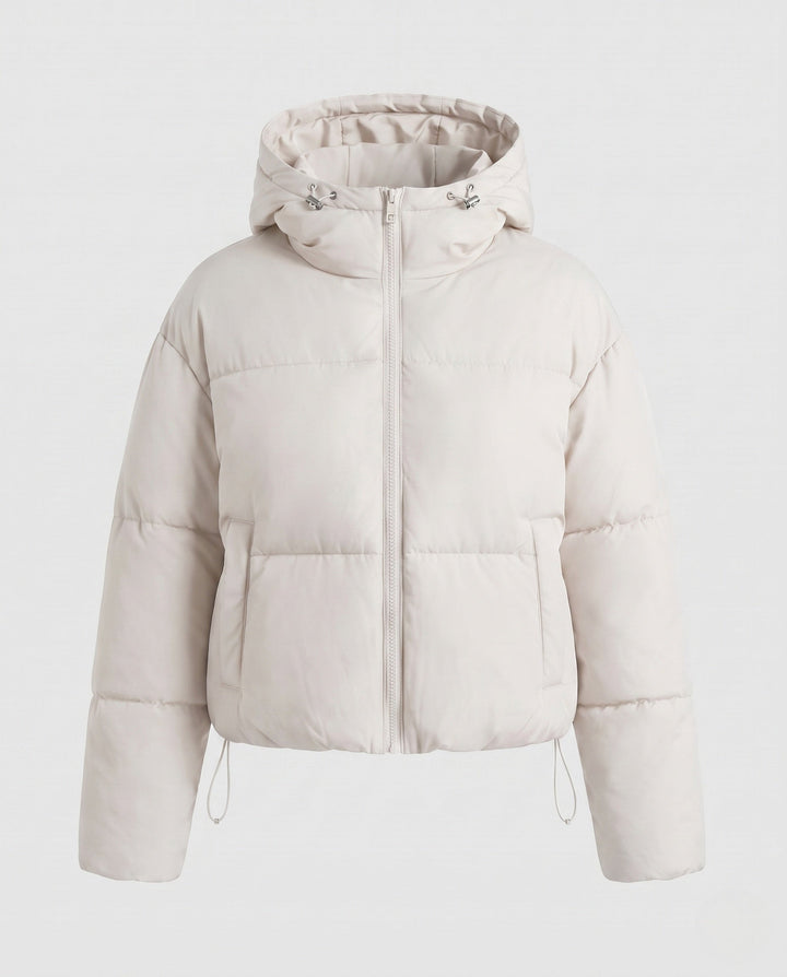 Mariana cropped hooded puffer jacket with metal zipper – image 7
