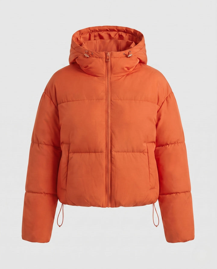 Mariana cropped hooded puffer jacket with metal zipper – image 6