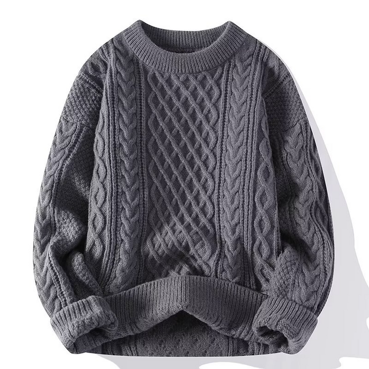 Mirabel cable knit crew neck sweater – image 4