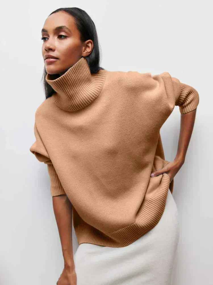 Isadora chunky knit turtleneck sweater – image 2