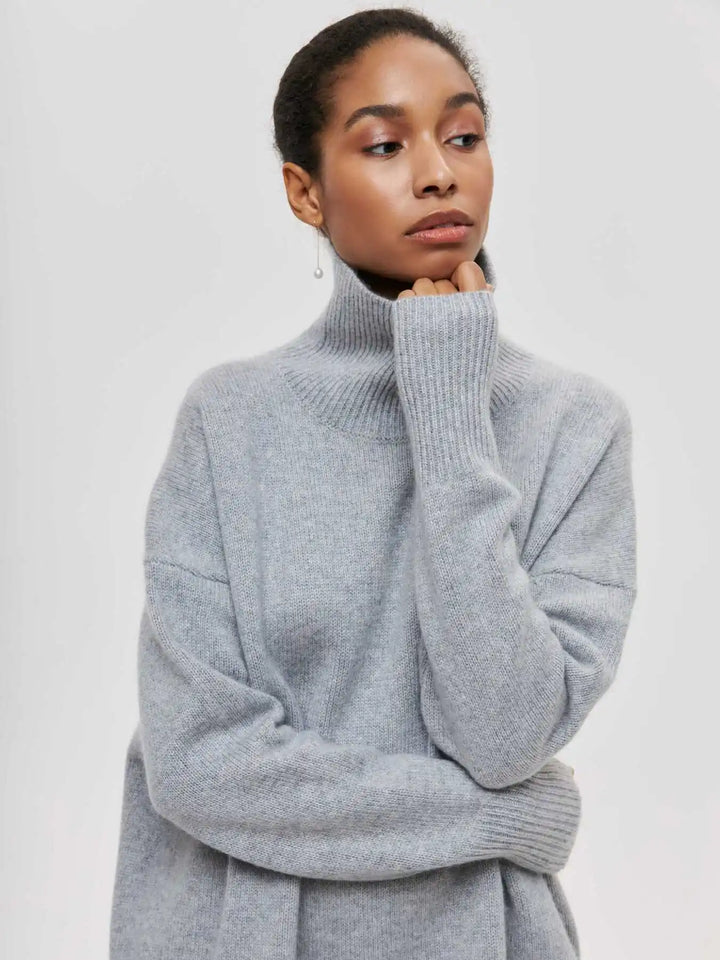 Isadora chunky knit turtleneck sweater – image 21