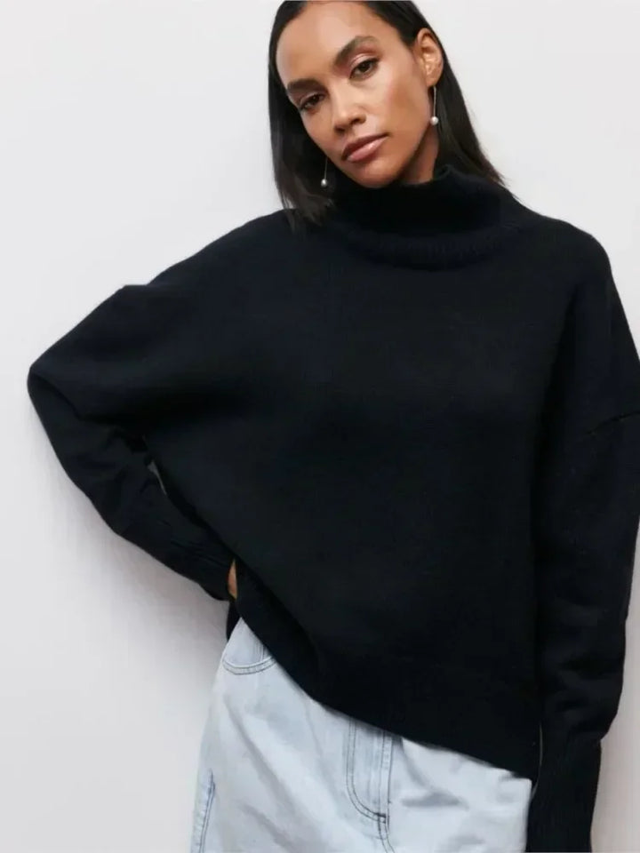 Isadora chunky knit turtleneck sweater – image 3