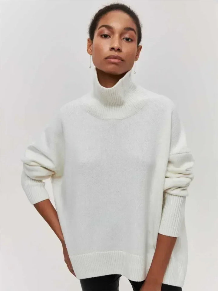 Isadora chunky knit turtleneck sweater – image 4