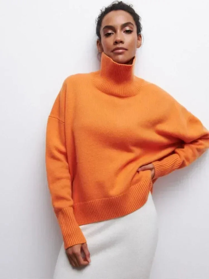 Isadora chunky knit turtleneck sweater – image 5