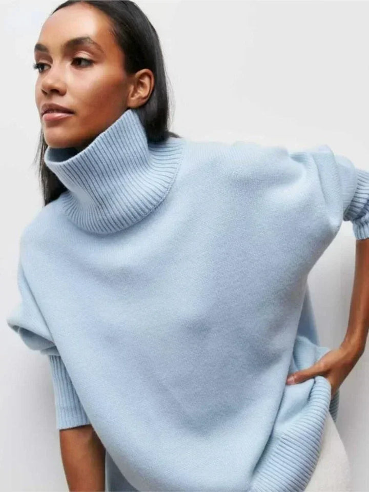 Isadora chunky knit turtleneck sweater – image 6