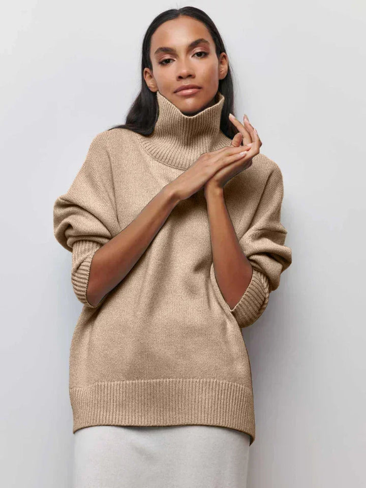 Isadora chunky knit turtleneck sweater – image 7