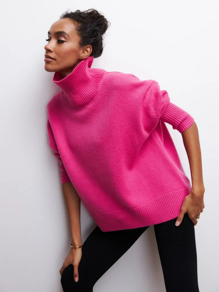 Isadora chunky knit turtleneck sweater – image 9