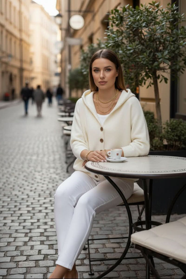 Sutton hooded button front cardigan – image 3