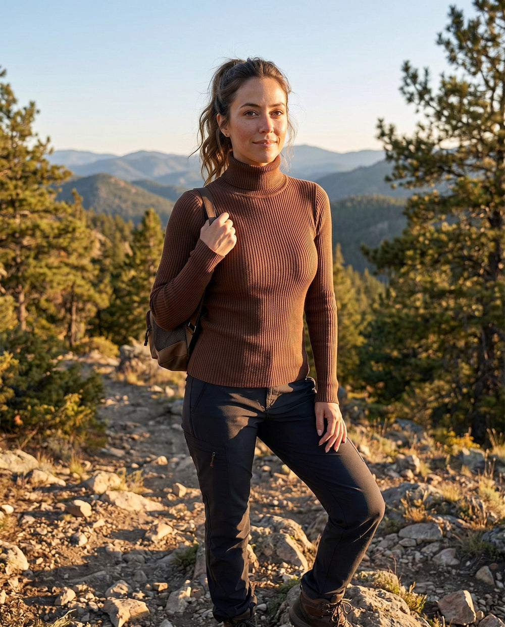 Viviana fine rib turtleneck sweater – image 2