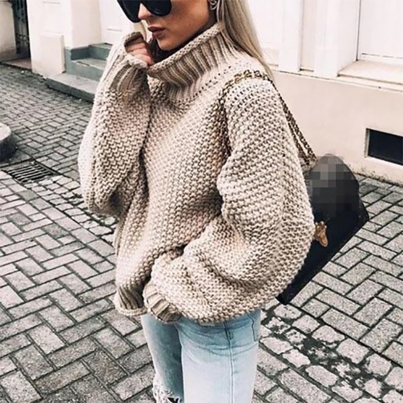 Marlee ribbed wide sleeve turtleneck sweater – image 4