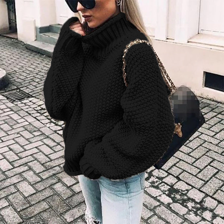 Marlee ribbed wide sleeve turtleneck sweater – image 6