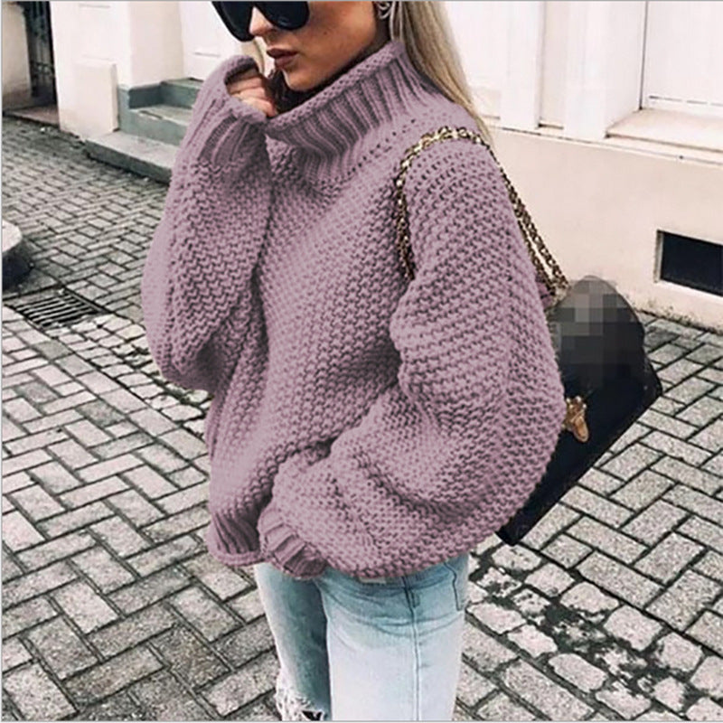 Marlee ribbed wide sleeve turtleneck sweater