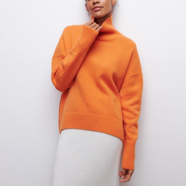 Josie fitted jersey turtleneck sweater – image 3