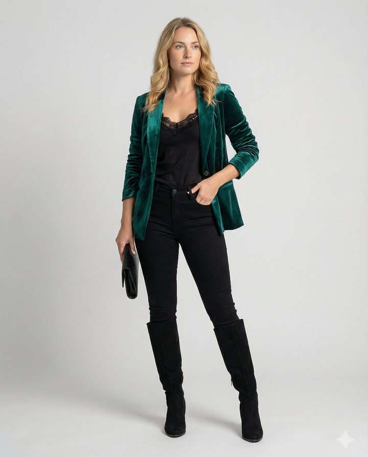 Dalia velvet blazer jacket – image 2