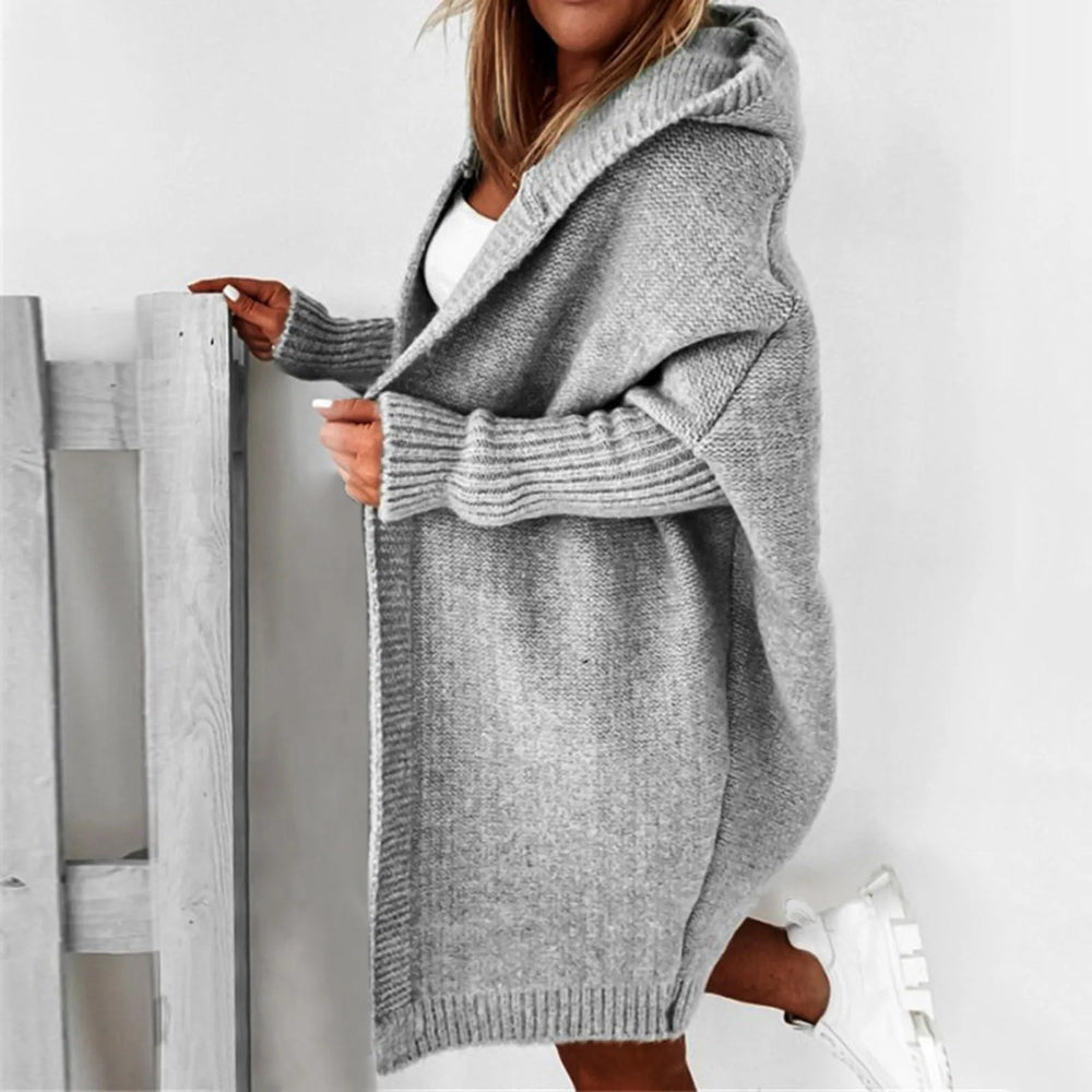 Saylor oversized hooded knit coat – image 2
