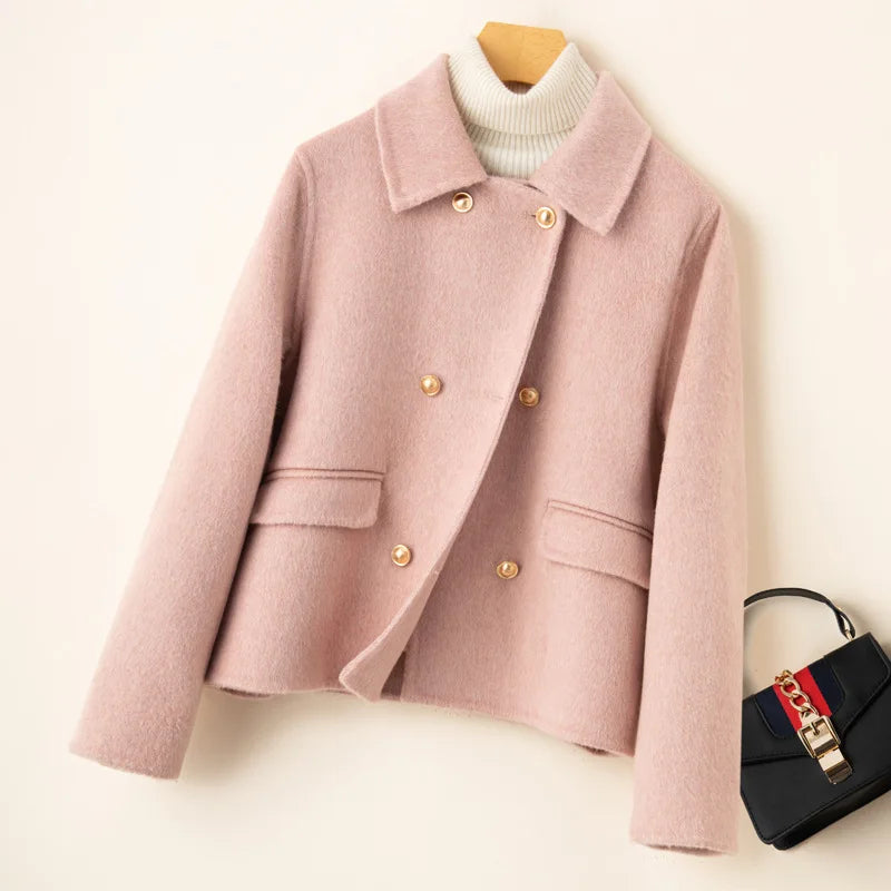 Giselle short double breasted coat