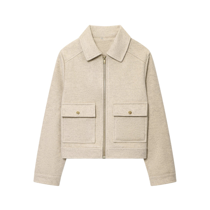 Ashley vintage stand collar wool coat with pockets – image 11