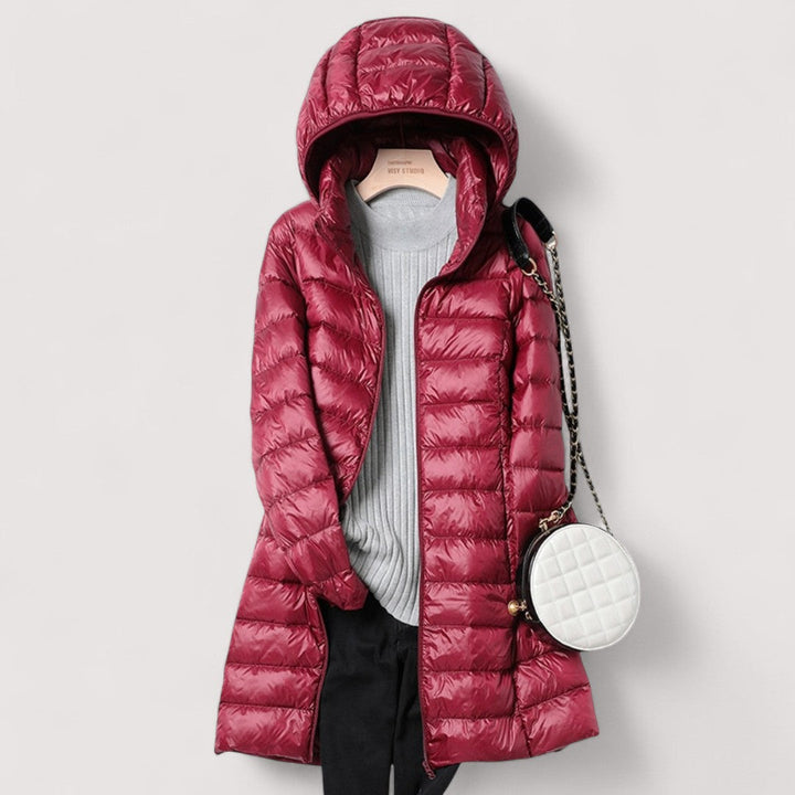 Reese hooded quilted rain jacket