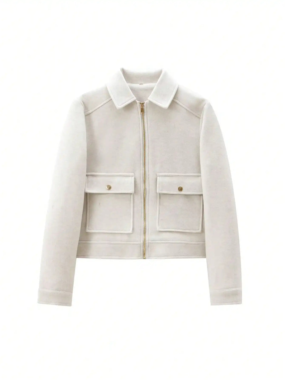 Ashley vintage stand collar wool coat with pockets – image 20