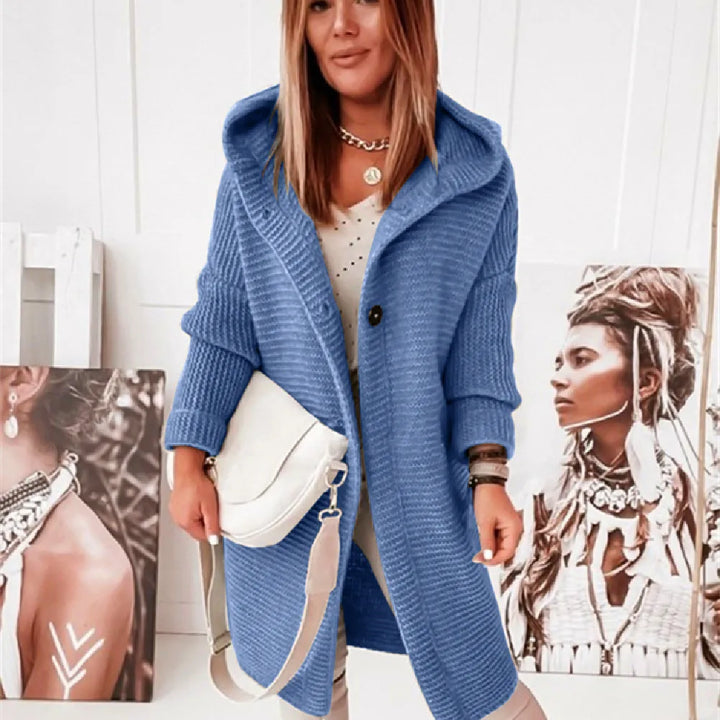 Xenia knit cardigan jacket with hood – image 4