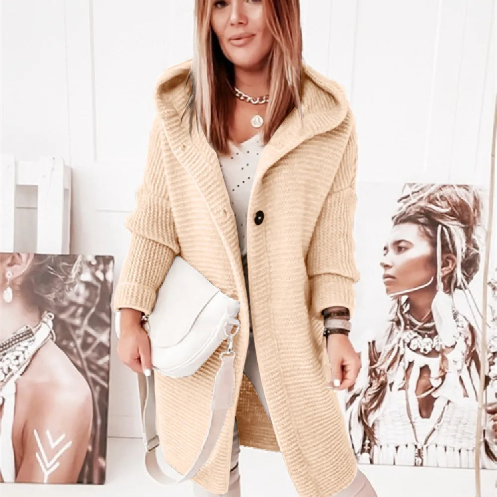 Xenia knit cardigan jacket with hood – image 5