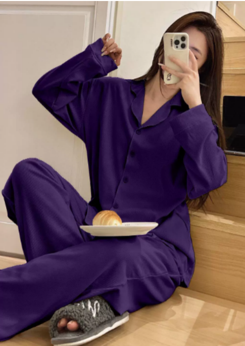Paloma satin pajama set with wide leg pants – image 12