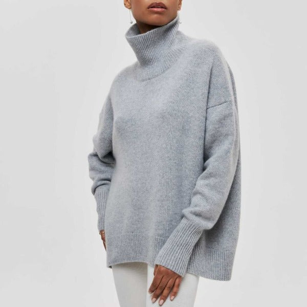 Josie fitted jersey turtleneck sweater – image 8