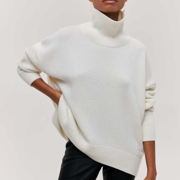Josie fitted jersey turtleneck sweater – image 10