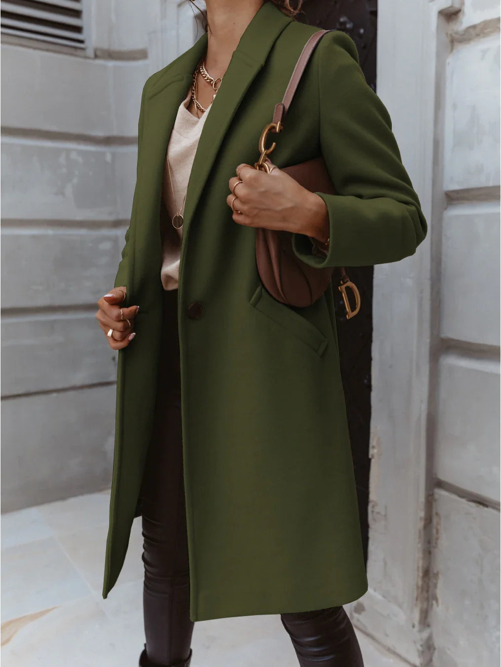 Dorothea long lapel button coat – image 5