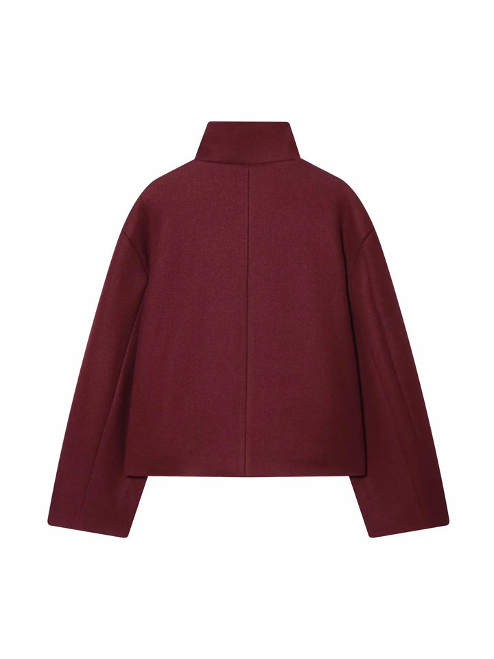 Ashley vintage stand collar wool coat with pockets – image 8