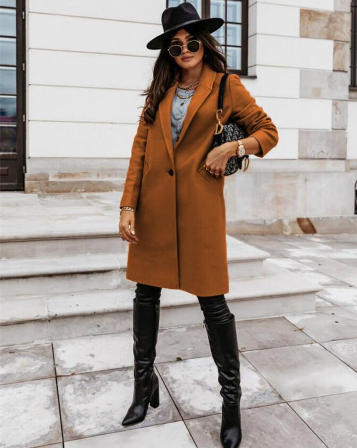 Dorothea long lapel button coat – image 9