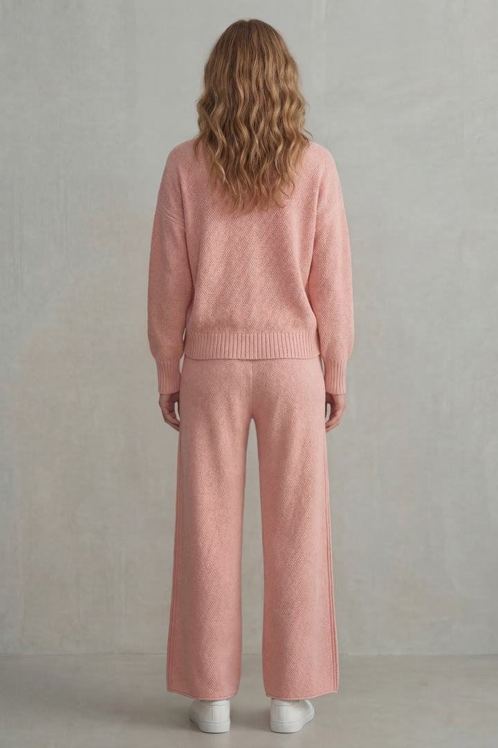 Raegan textured knit sweater and wide leg pants set – image 4