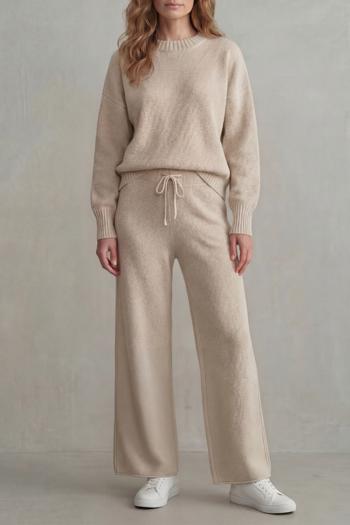 Raegan textured knit sweater and wide leg pants set – image 7