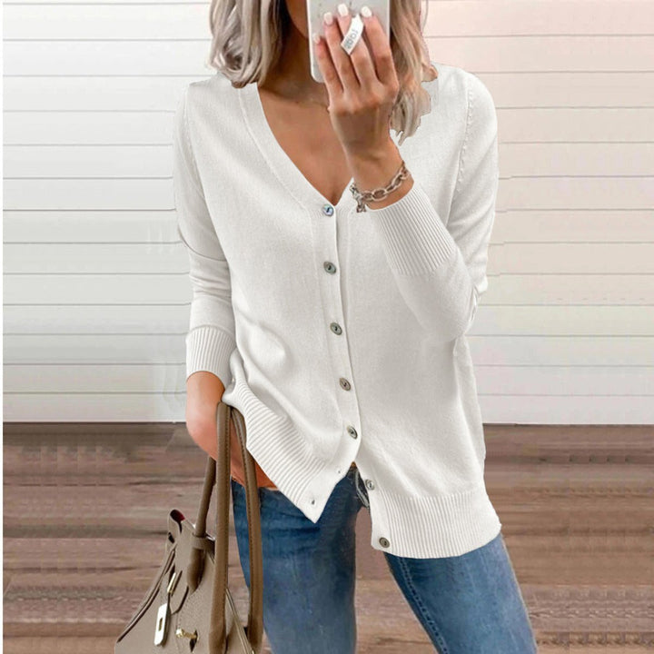 Peyton V neck knit cardigan – image 10