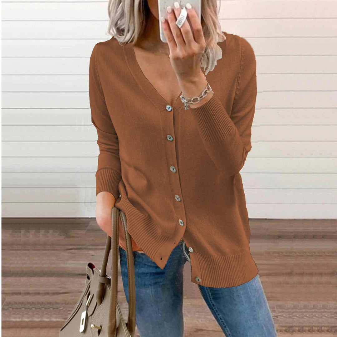 Peyton V neck knit cardigan – image 3