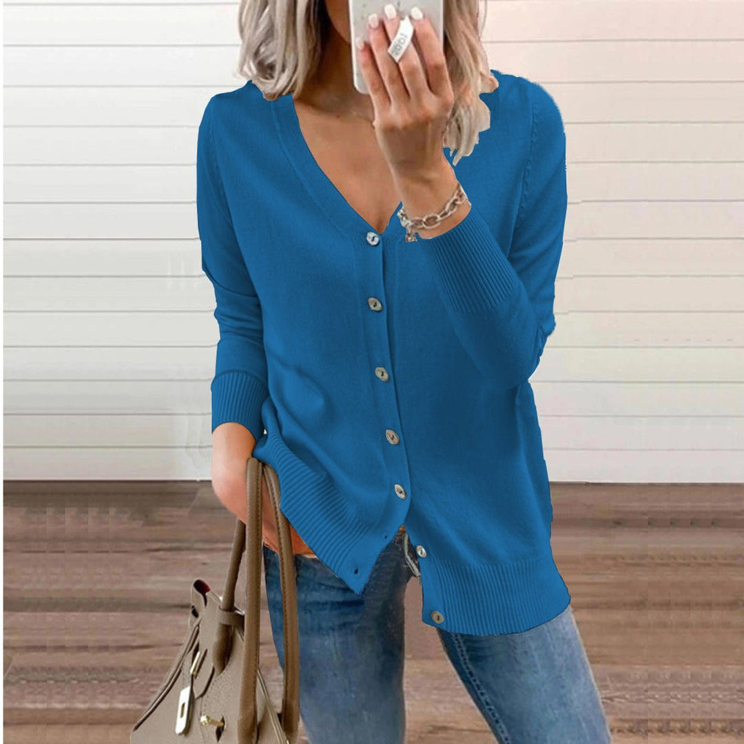 Peyton V neck knit cardigan