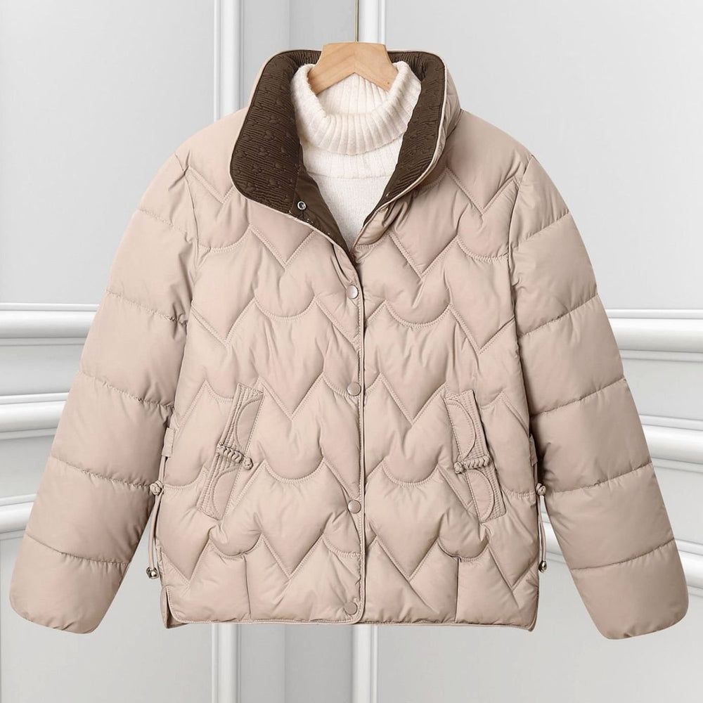 Katarina arched quilted cropped puffer jacket – image 2