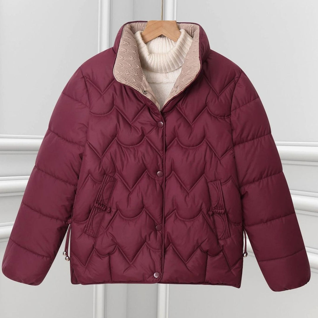 Katarina arched quilted cropped puffer jacket – image 3