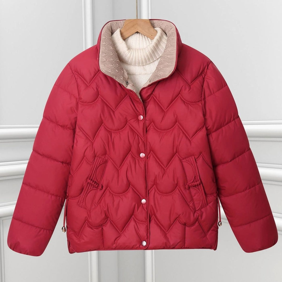 Katarina arched quilted cropped puffer jacket – image 4