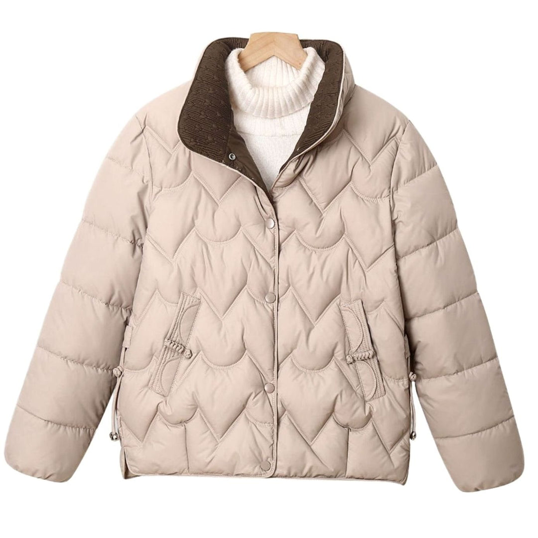 Katarina arched quilted cropped puffer jacket – image 5