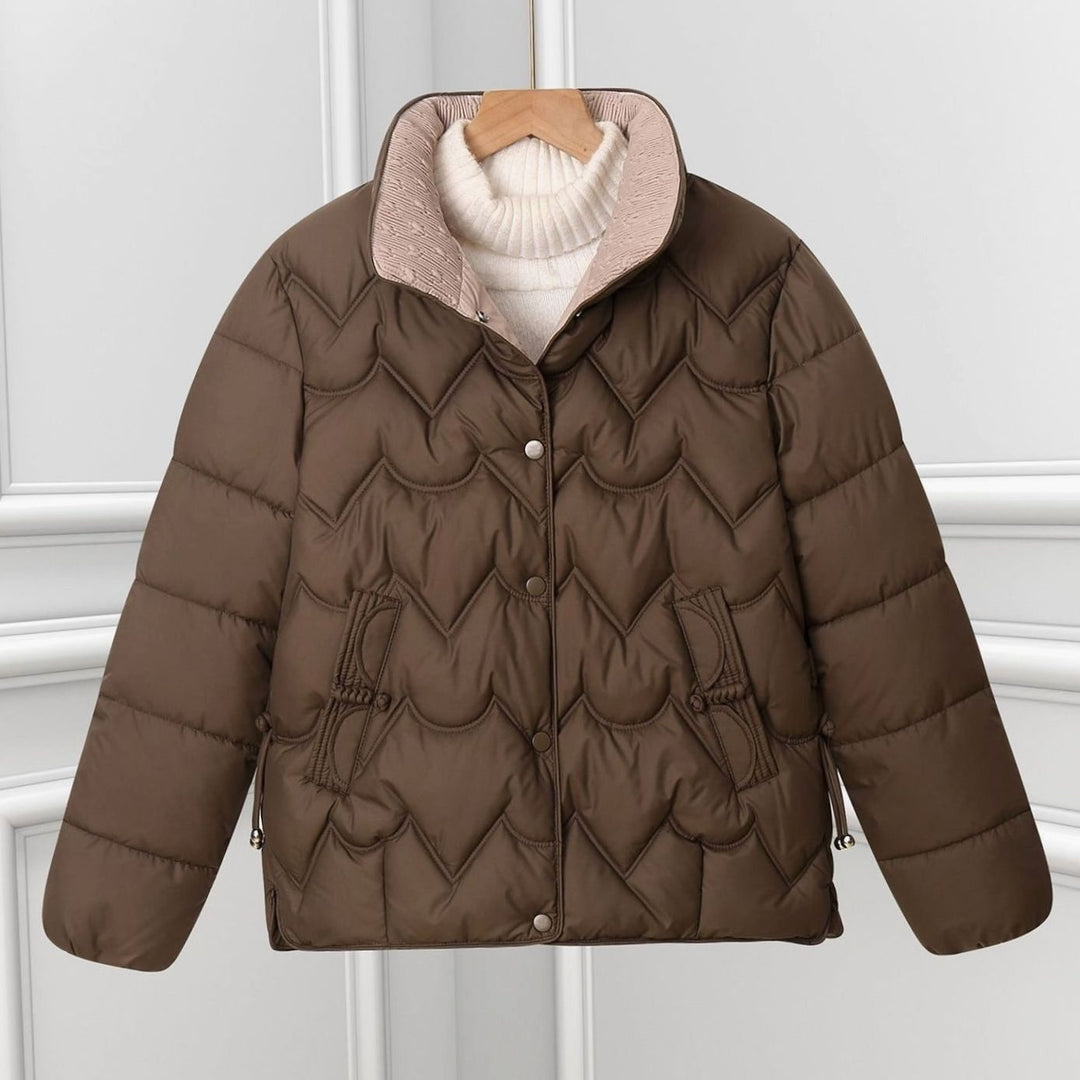 Katarina arched quilted cropped puffer jacket