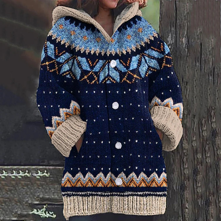 Fern hooded nordic knit cardigan – image 2