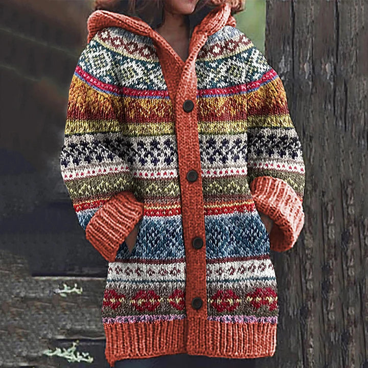 Fern hooded nordic knit cardigan – image 4