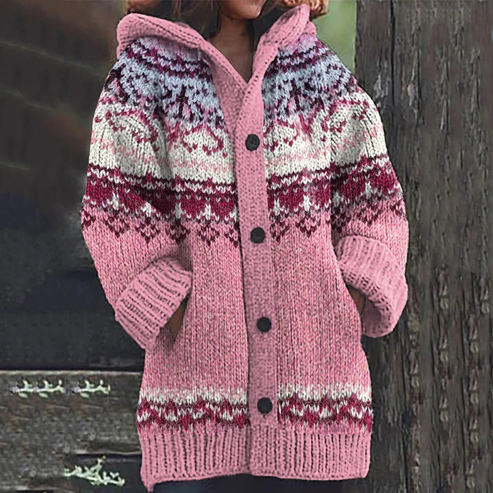 Fern hooded nordic knit cardigan – image 5