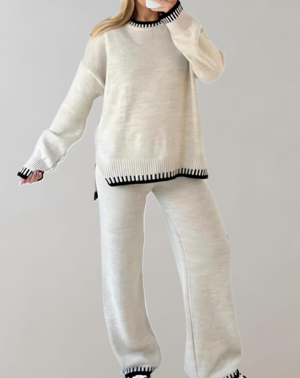 Theodora oversized sweater and wide leg pants set – image 2