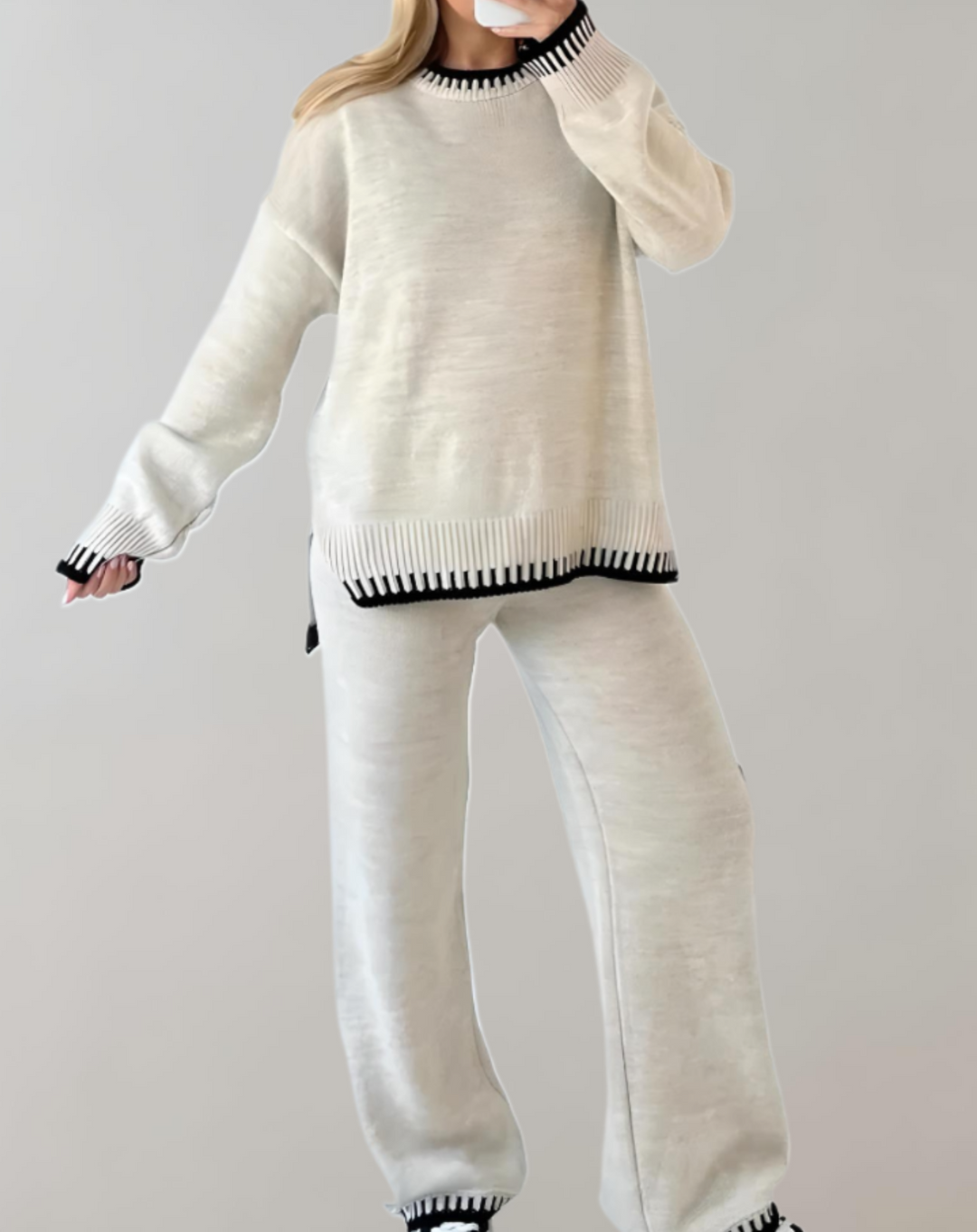 Theodora oversized sweater and wide leg pants set – image 2