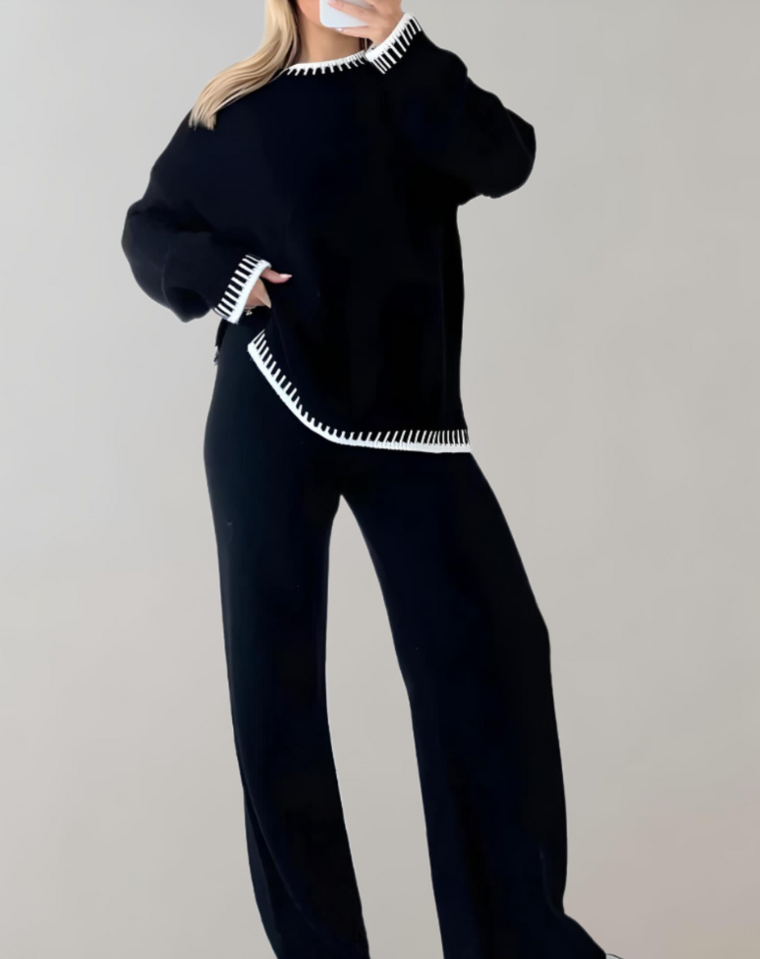 Theodora oversized sweater and wide leg pants set – image 3